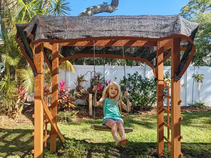 QLOFEI Shade Cloth - for Plants Greenhouse, 70% Sunblock Shade Sails -for Outdoor Garden Pergola Patio Lawn Sun Shade Cloths for Kennel Chicken Coop Easier to Hang Plant Shade Net Cover - Image 4